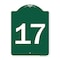 Signmission Designer Series Sign-Sign W/ Number 17, Green & White Aluminum Sign, 18" x 24", GW-1824-22905 A-DES-GW-1824-22905 - alternate 1